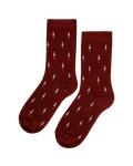 TreeSocks Cosy Allover Bordeaux - SOCKS - NIKIN