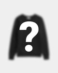 NIKIN  Mystery TreeSweater Sweatshirt, schwarz, nachhaltige Bio-Baumwolle, weißes Fragezeichen Design.